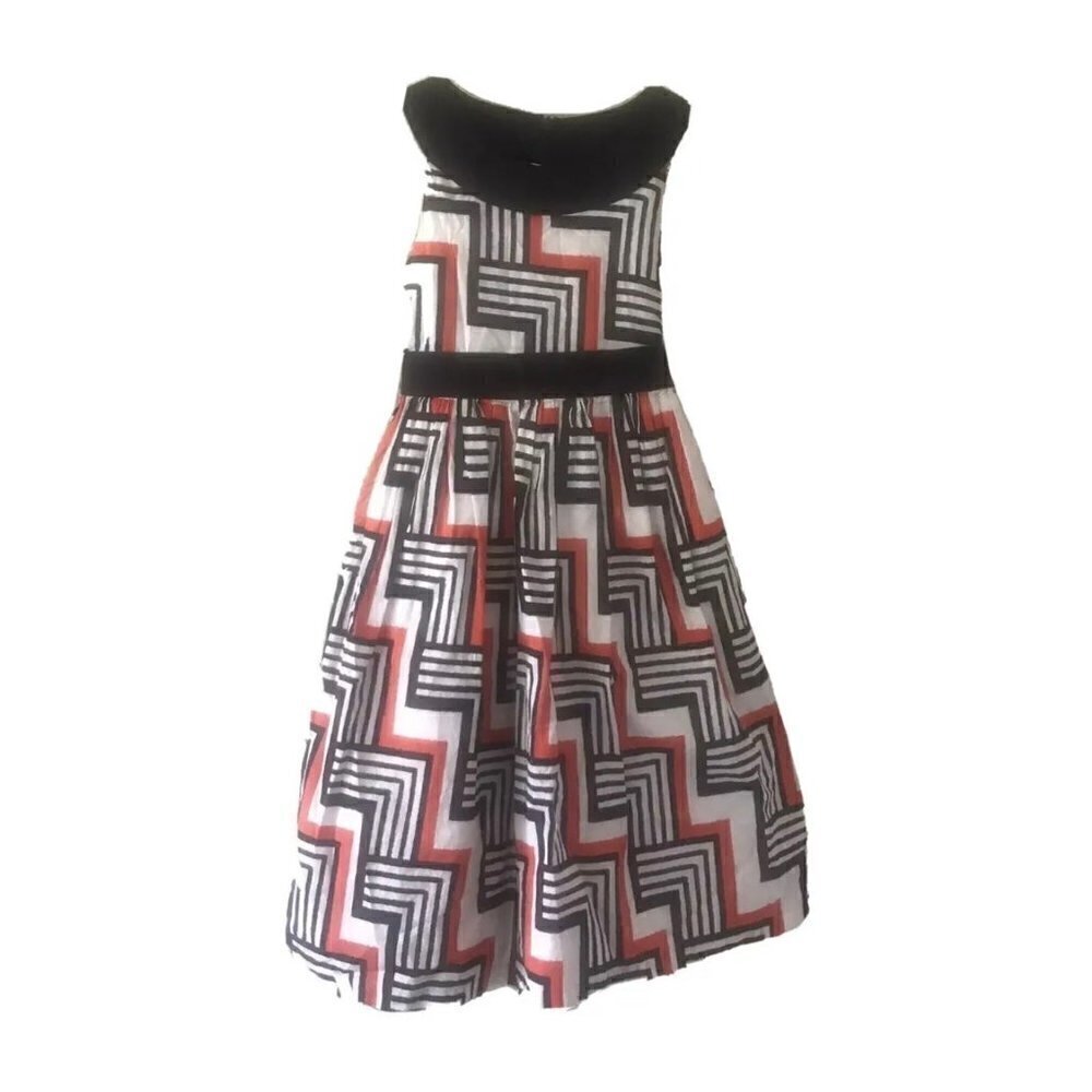 Pippa & Julie White Black Red Dress 6x